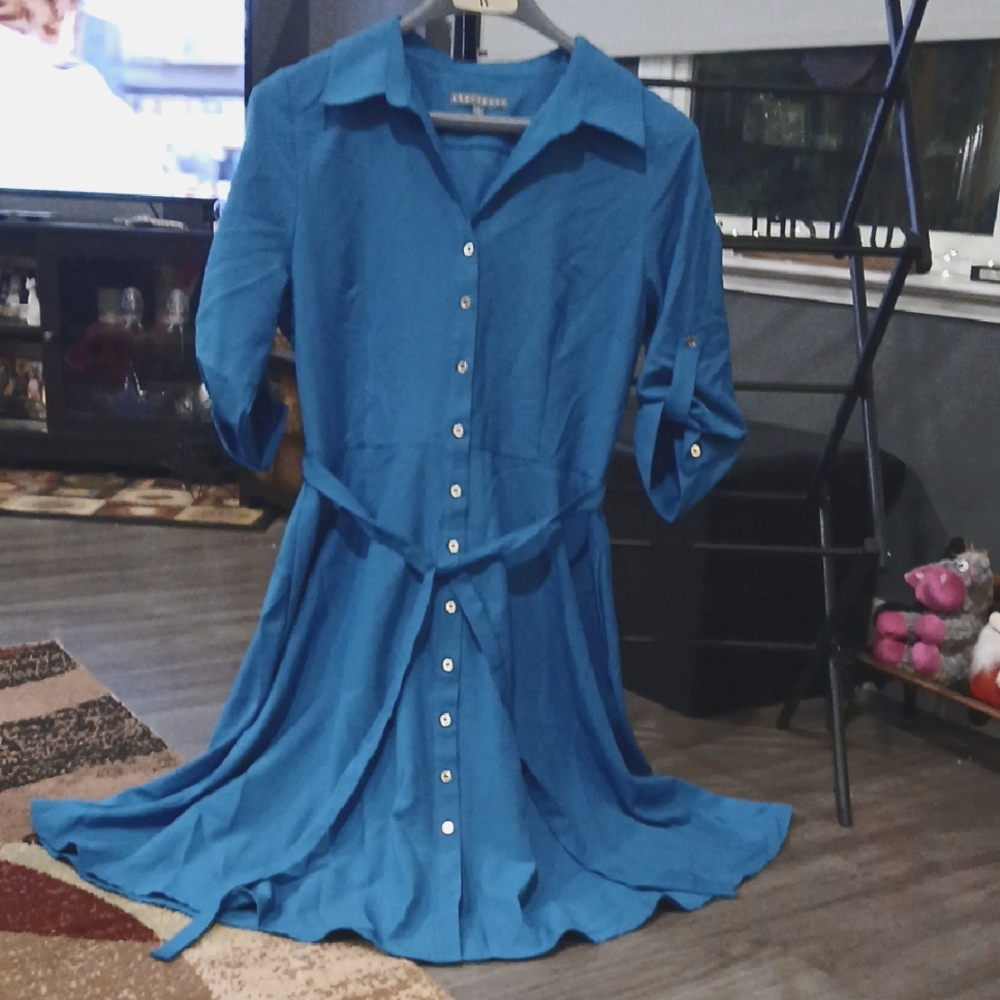 Sharagano Vibrant Teal Dress NWOT